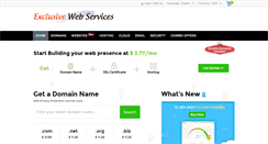 Desktop Screenshot of exclusivewebhost.com